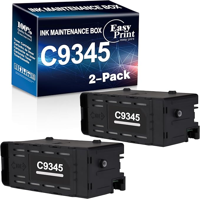 EASYPRINT Compatible C9345 Ink Maintenance Box Replacement for Epson C9345 Used for Pro ET5800 ET5850 ET5880 ET16600 ET16650 ET16600 WF-7840 WF-7845, (Total 2-Pack)