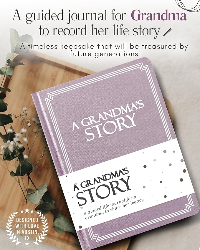 Grandma's Life Story Journal (Hardcover): A Meaningful Keepsake for Grandma to Share Her Journey & Memories, Book Includes 250+ Prompt Questions, Sentimental Gift for Mother's Day, Birthday, Christmas