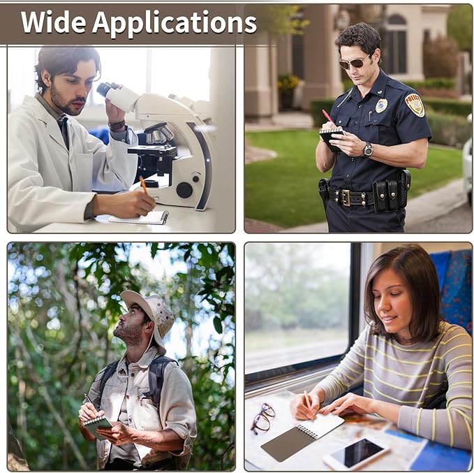 3 Pack Waterproof Notebook, 3 x 5 Pocket Notepad, All Weather Small Pocket Notebook Stone Paper, Mini Spiral Notepad Police Notepad 100 Lined Pages for Outdoor Office