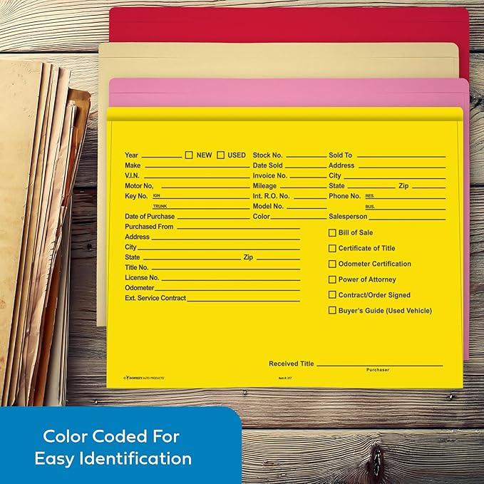 Printed Heavy Duty Deal Jackets - Yellow (100 Shrink Wrapped)