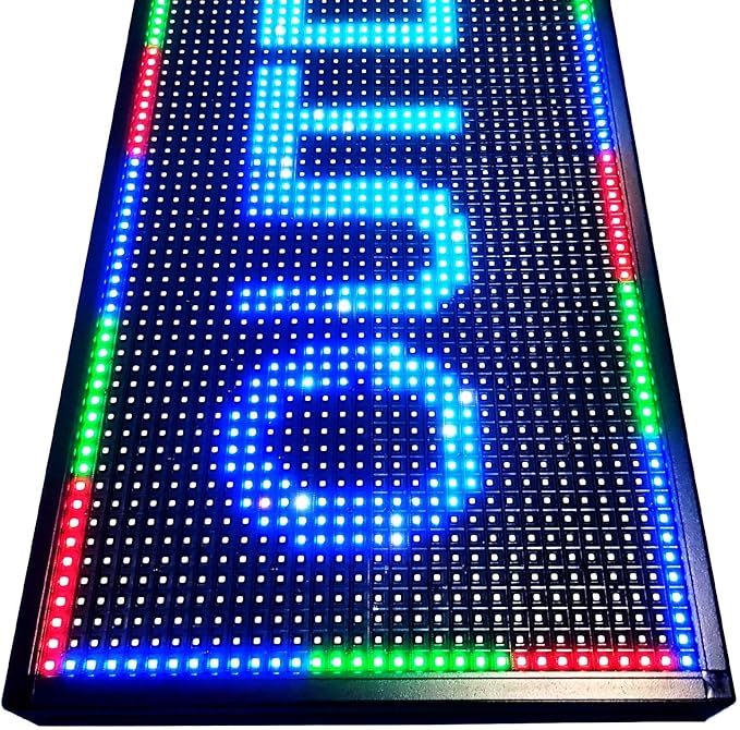 P10 Digital Scrolling Led Sign Board Programmable, Outdoor Waterproof Full Color High Brightness Wifi Control, for Business Store Restaurant Window 39''x14''