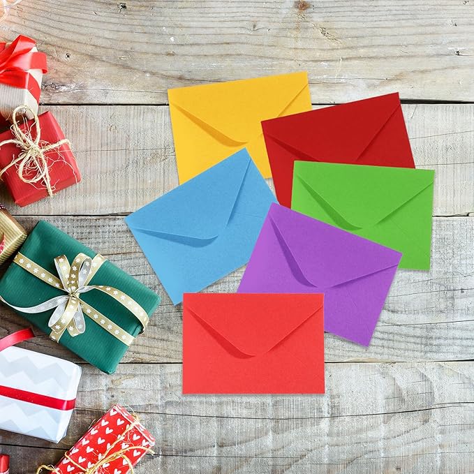 PATIKIL Mini Envelopes, 50 Pack Gift Cards Business Cards Envelope for Greeting Weddings, Lavender