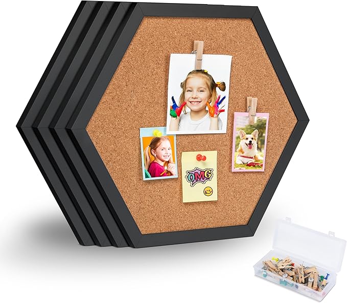 4 Packs Cork Board,Corkboards for Wall,Small Cork Board Decorations,Cork Boards for Walls with Frame, Decorative for Office, School & Home