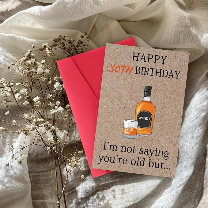 Funny 30th Birthday Gifts for Men Women, Happy 30th Birthday Decorations for Him Her, 30 Years Old Bday Decorations for Husband Wife