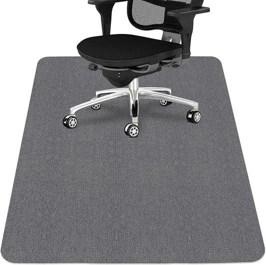 Sycoodeal Office Chair Mat for Hardwood Floor,Computer Gaming Chair Mat,Office Chair Mat for Tile Floor,Large Floor Protector Rug,Anti-Slip,Easy to Clean,Grey(48"x36")