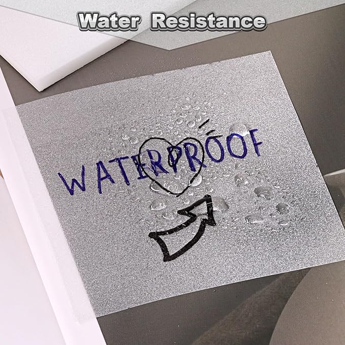 SYMDROMIA Transparent Sticky Notes 12 Pack, Frosted Glitter White 3x3 Inch, High Transparency Glass-Like Adhesive Clear Seee Through Sticky Notes for Women Office School Supplies 600 Sheets