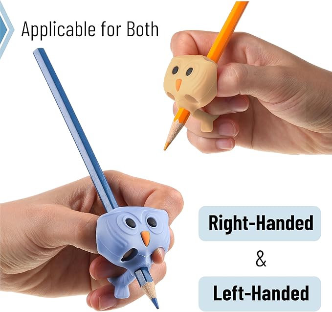 Mr. Pen- Owl Pencil Grips, 6 pcs, Morandi Colors Pencil Grips, Cute Pencil Grips, Pencil Grips for Kids Handwriting, Pencil Grips for Kids, Finger Grips for Pencils, Writing Aids for Kid