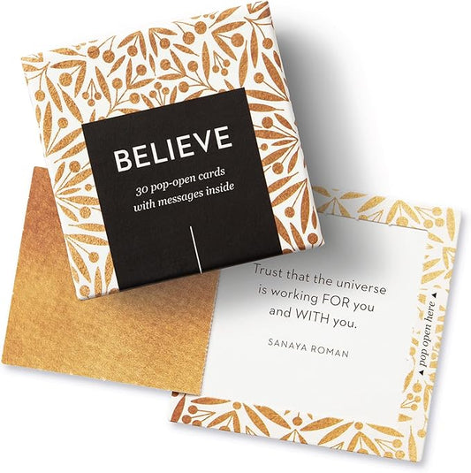 Compendium ThoughtFulls Pop-Open Cards — Believe — 30 Pop-Open Cards, Each with a Different Inspiring Message Inside