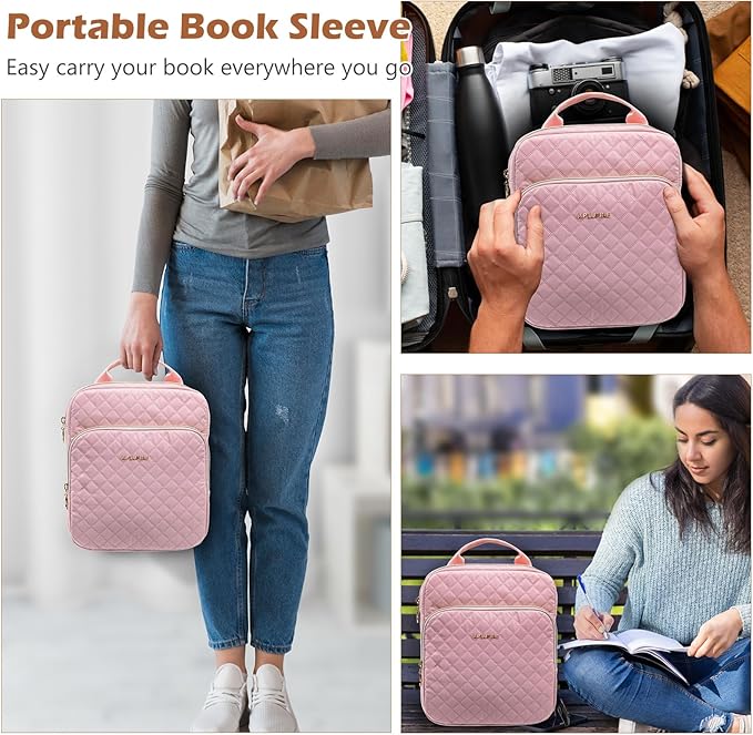 Book Sleeve with Zipper Book Pouch, Book Protector Bag,Book Sleeve for Book Lovers, Book Cover, Book Carrying Case for Book Accessories, Study Suppliers