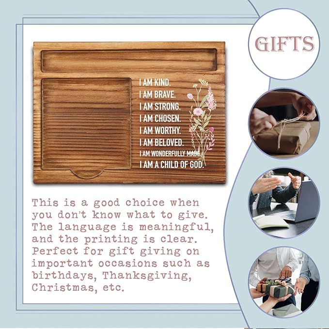 vizuzi Bible Verse Christian Decor Sticky Note Holder Gifts for Women Men Prayer Coworkers Employees Friends Inspirational Positive Scripture Desk Self-Stick Note Pad Holders ZSS44