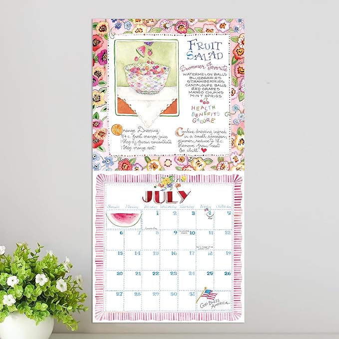 TF PUBLISHING 2025 Susan Branch Mini Calendar Case of 90 - Large Grids for Appointments and Scheduling - Vertical Monthly Wall Calendar - Home and Office Organization - Premium Matte Paper - 7"x7"