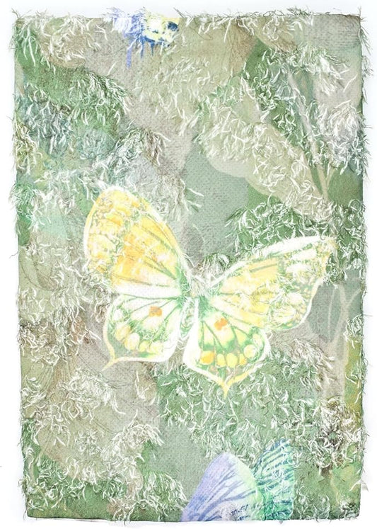 BLBMH Butterfly Book Covers for Paperbacks Adjustable Fabric Book Sleeve Cover Protector Fit for 5.5x8.5 inch Hardcover Softcover Book Novels Notebook Bible - Green
