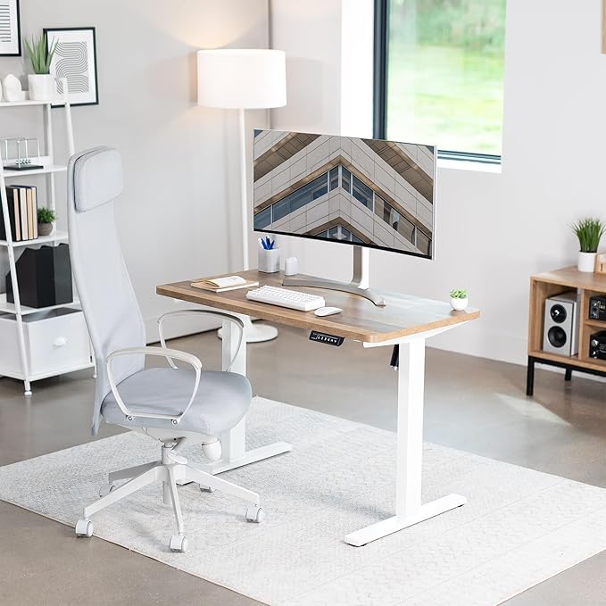 VIVO Reclaimed Wood 43 x 24 inch Universal Solid One-Piece Table Top for Standard and Sit to Stand Height Adjustable Home and Office Desk Frames, DESK-TOP43P