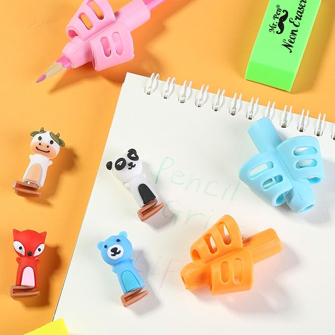 Mr. Pen- Pencil Grips for Kids Handwriting, 20 PCS (10 Finger Grips+10 Clips), Pencil Grips, Pencil Grips for Kids, Pencil Holder For Kids, Pencil Grippers, Finger Grips For Pencils, Pen Grip