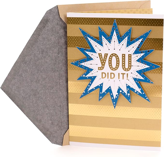 Hallmark Congratulations Card or Graduation Card (You Did It!)
