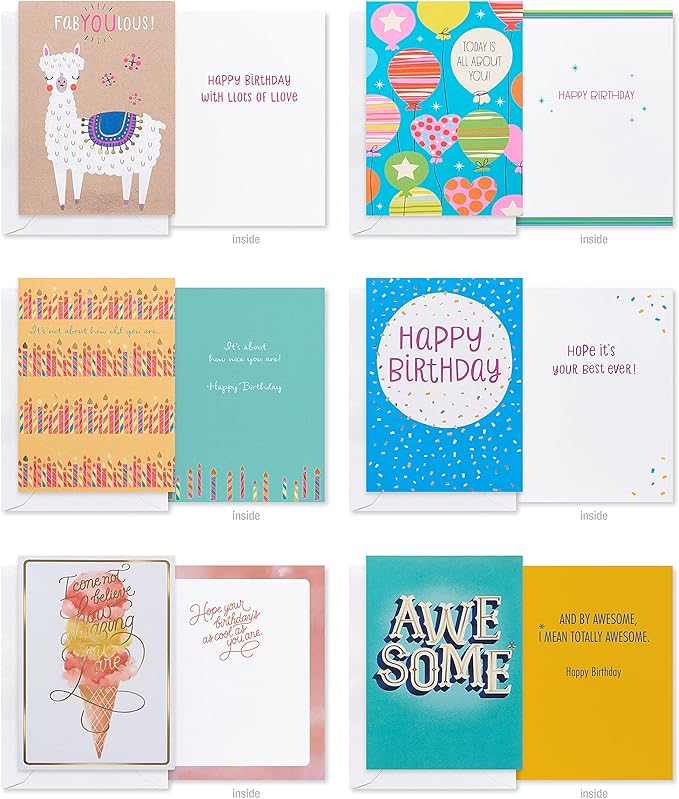 American Greetings All-Occasion Cards Assortment, Birthday, Thank You, Thinking of You, Congratulations & More (40-Count)