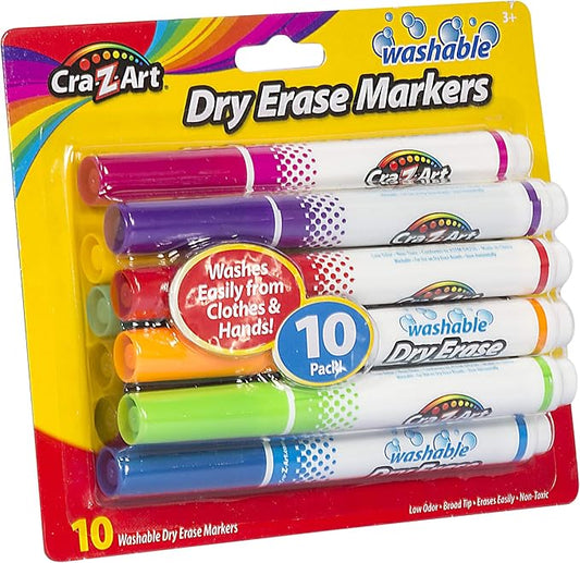 Cra-Z-Art Washable School Dry Erase Markers - 10 Count