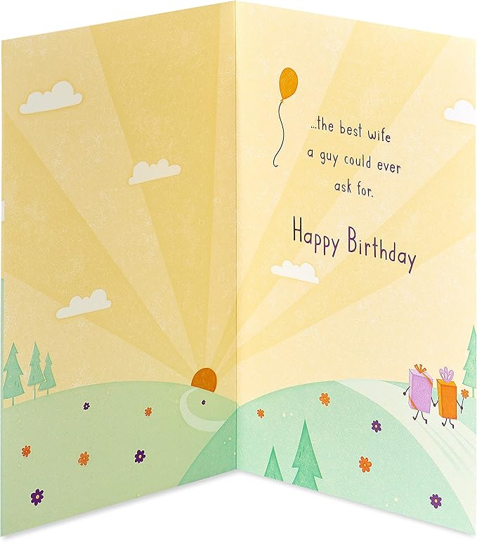 American Greetings Birthday Card for Wife (Beauty and Brains)