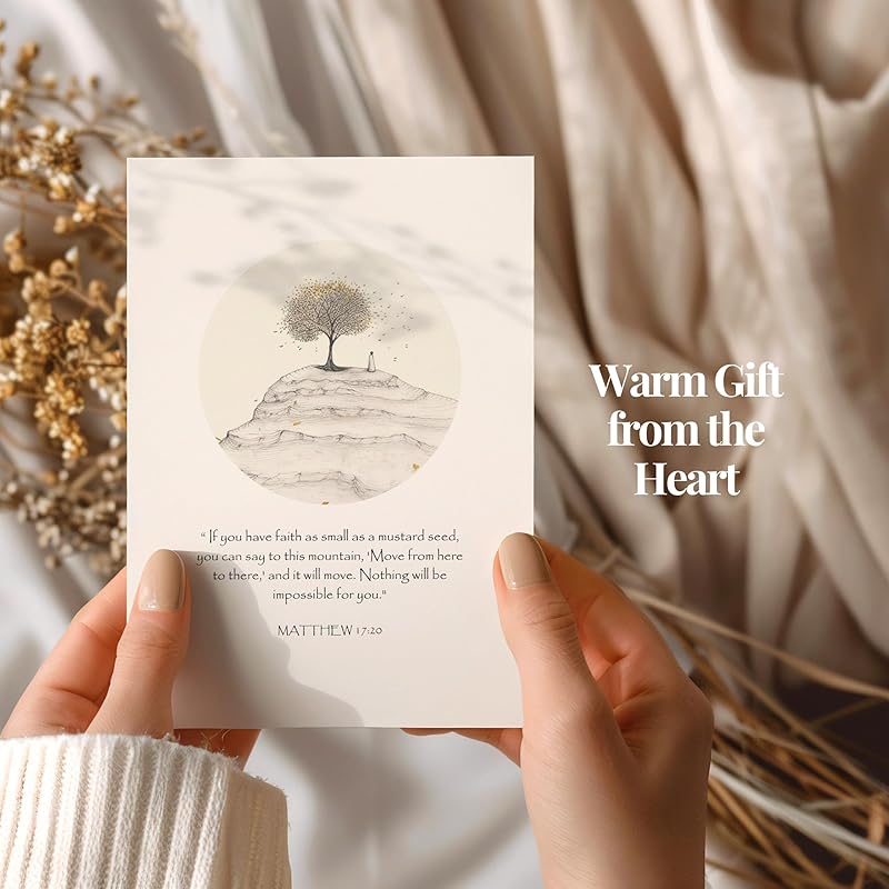 | Set of 7 Scripture Greeting Cards with Envelopes | Scripture Cards, Bible Verse Cards, Jesus Decor & Christian Gifts for Women, Christian Wall Art 5"x7" (7 Days Scripture)