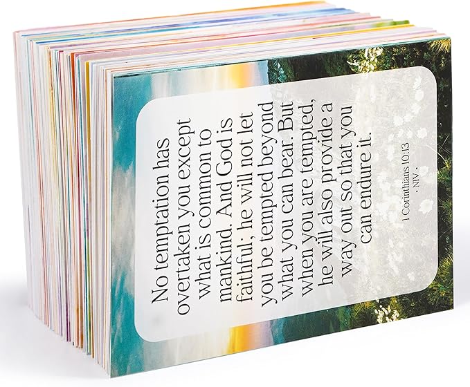 Premium Prayer Cards, 120 Mini Scripture Cards with Bible Verses, Inspirational Religious Christian Gifts for Women & Men