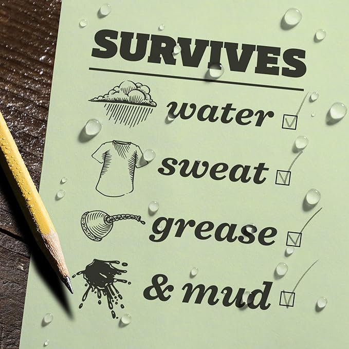 Rite In The Rain Weatherproof Copier Paper, 8.5" x 11", 20# Green, 200 Sheet Pack (No. 9511)