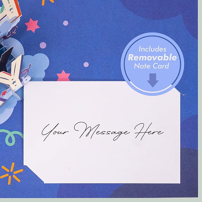 Paper Love 3D Birthday Pop Up Card, Happy Birthday Balloons, For Adults or Kids -5" x 7" Cover - Includes Envelope and Note Tag (Birthday Card)