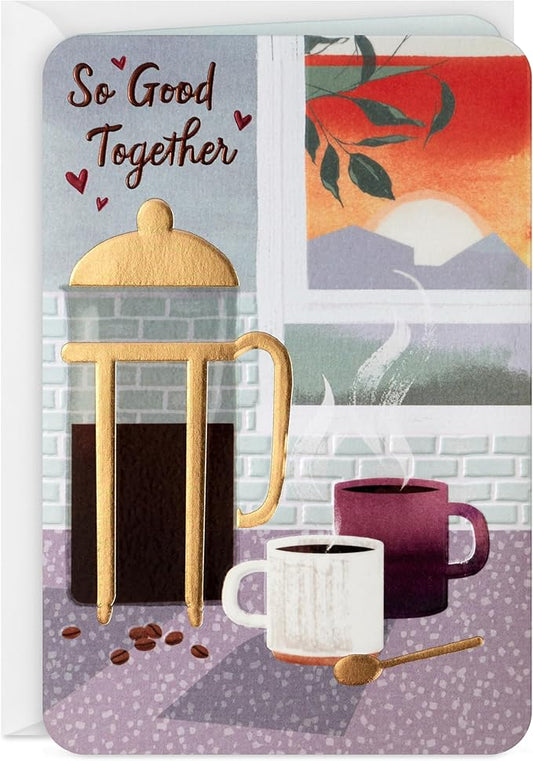 Hallmark Anniversary Card for Couple (Coffee, So Good Together)