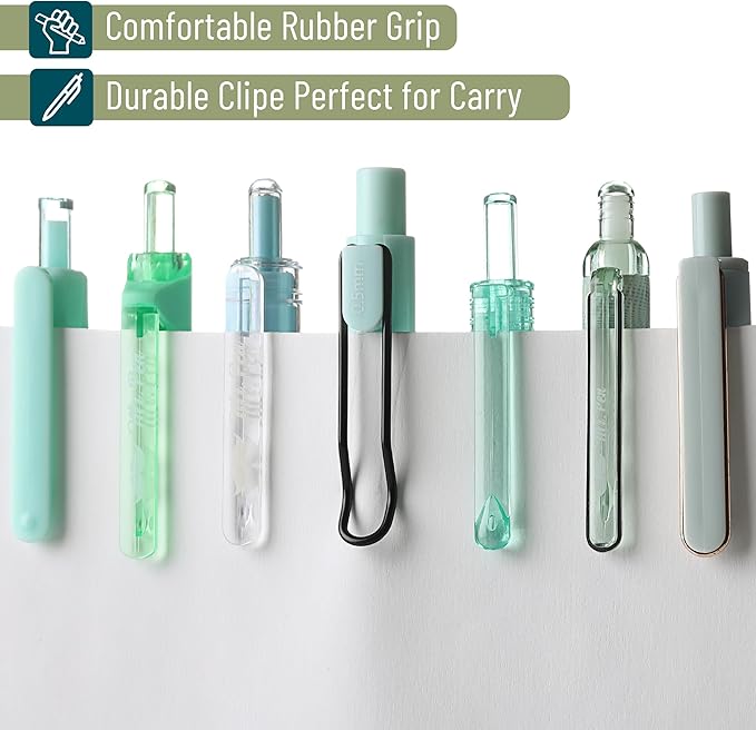 Mr. Pen- Gel Ink Pen Set, 12 pcs, Pastel Green Barrel, Black Ink Gel Pens Fine Point 0.5mm, One Highlighter, Gel Ink Pens, Cute Pens for Women, Aesthetic Pens for Journaling, Fine Tip Pens