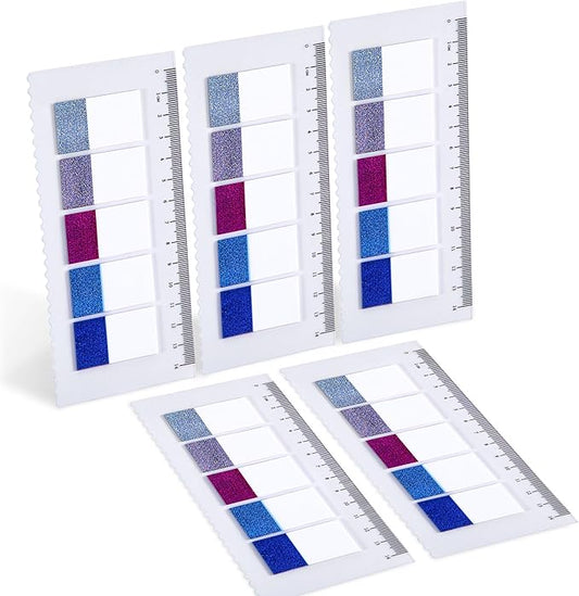 Golcellia 500 Pieces Sticky Tabs Transparent Page Markers, Diamond Laser Sticky Note Tabs Colored Writable and Repositionable Index Tabs, Tabs for Annotating Books