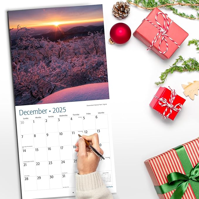 RED EMBER Seasons in the National Parks 2025 Wall Calendar 12 Month | 12" x 24" Open | Thick & Sturdy Paper | Giftable | Calendar 2025