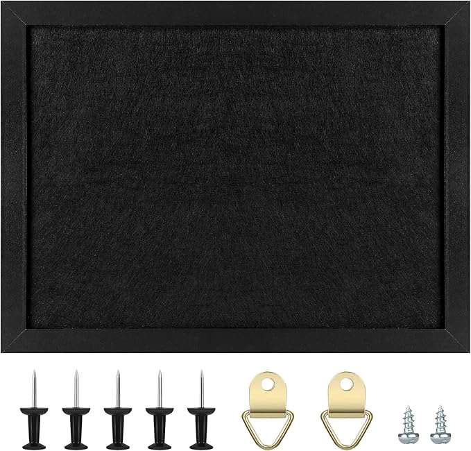 TORASO Cork Board Bulletin Board, 36" X 48" Cork Boards for Walls with Pins, Eye Bolts, gaskets, Screws, Pin Board for Office, School and Home (BK,90x120cm,1p)