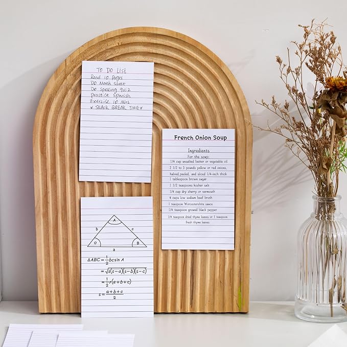 Vertical Ruled Index Cards 3 X 5 Flash Card Double Sided Lined Notecards Heavy Weight Ruled Checklist Thick Recipe Cards for Studying, School, Home and Office（White,100Count）