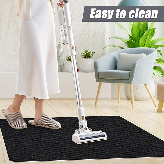 Sycoodeal Office Chair Mat,Computer Gaming Desk Chair Mat for Hard Wood & Tile Floor,Large Anti-Slip Floor Protector Rug,Anti-Slip Home Chair Mat,Easy to Clean,48" X 36" Black