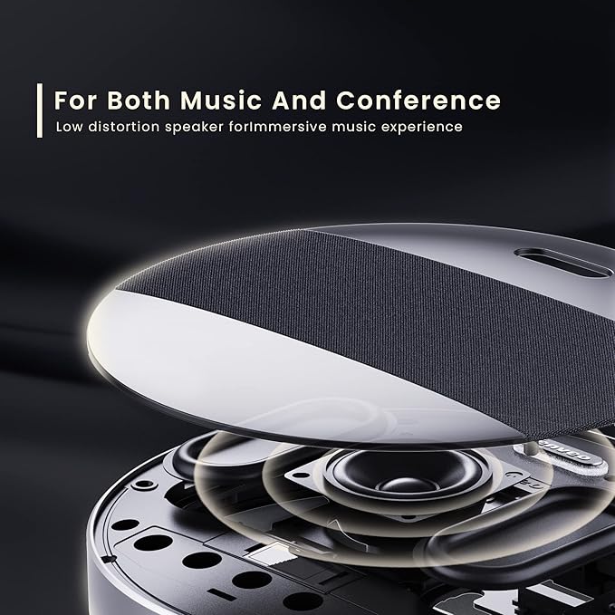 Bluetooth Conference Speaker and Microphone， Wireless Lound Speakerphone Portable for Car and Computer Home Office, Two Way Voice Clear, Compatible with Zoom, Teams, Skype