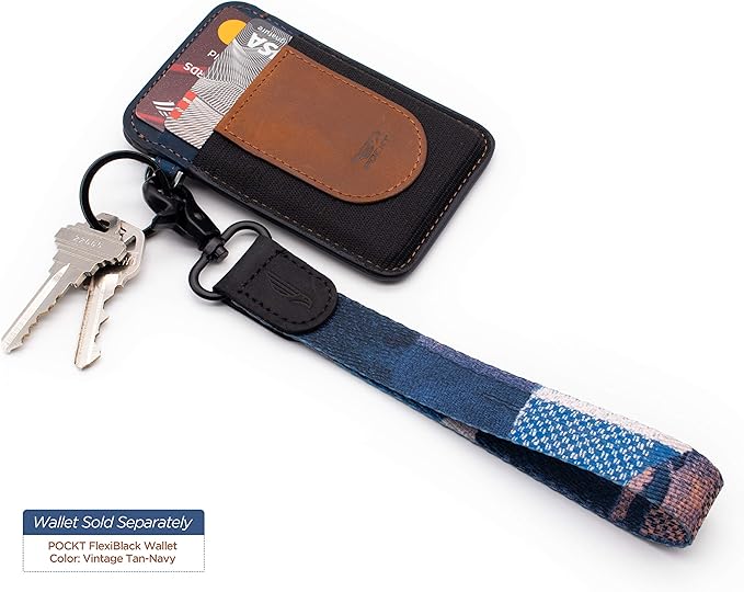 POCKT Lanyard for Keys Wristlet Strap Key Chain Holder for Men and Women - Cool Hand Wrist Lanyards for Keys and Wallets