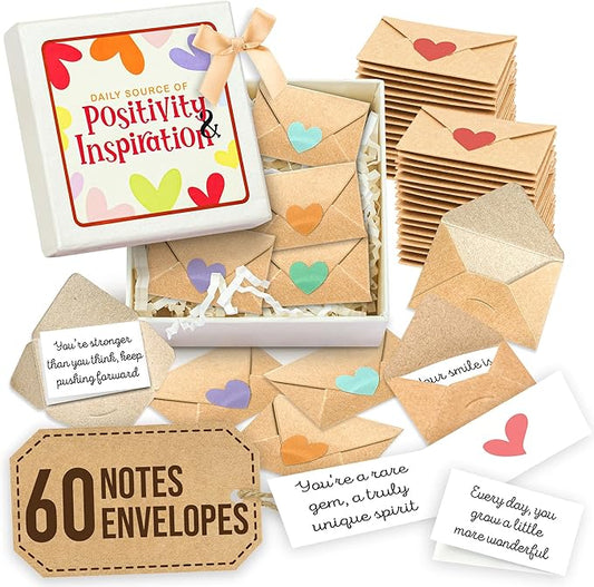 Positive Affirmation Cards For Women Men - Inspirational Cards With Envelopes, Mini Encouragement Cards, Motivational Cards Notes, Employee Appreciation Cards Gratitude Gifts For Coworkers