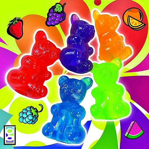 Raymond Geddes Gummy Bear Scented Pencil Toppers - Pack of 24 - Fun and Colorful School Supplies for Kids