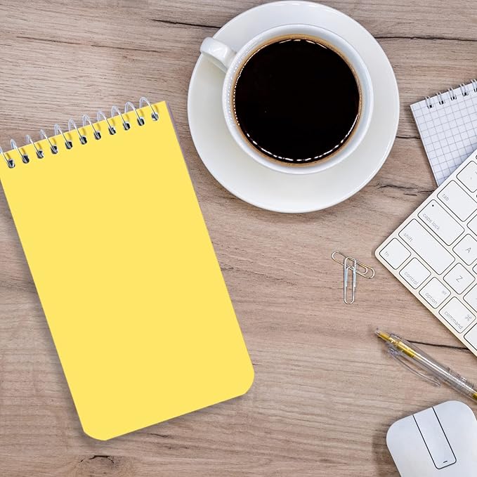 Small Notebooks, Spiral Notepads 3x5 - (Bulk Pack of 25) Pocket Notebook, Memo Pads For Home, Office, College, School - Lined College Ruled Paper - 5 Colored Notebooks, 75 Sheets Per Notebook