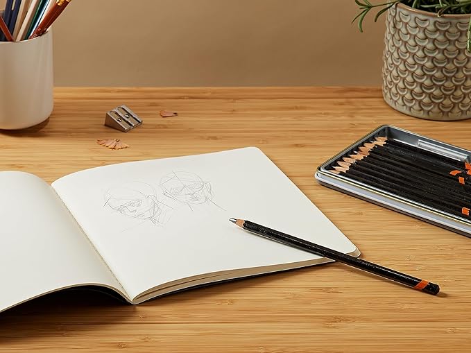 Moleskine Art Sketch Album, Soft Cover, Square (7.5" x 7.5") Plain/Blank, Black, 88 Pages