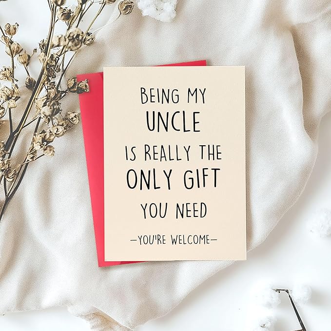 Funny Uncle Birthday Card, Uncle Birthday Gifts from Niece, Birthday Cards for Uncle, Best Gifts for Uncle from Nephew, Happy Birthday Uncle