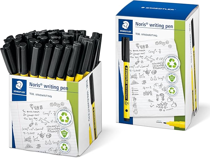 STAEDTLER 307-9 CT50 Noris Handwriting Pen - Black (Tub of 50)