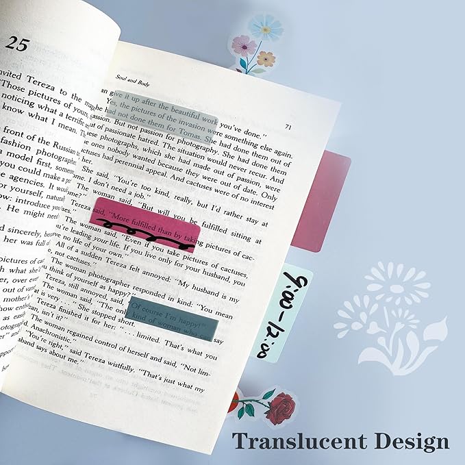 ELII 300 PCS Tabs 2 Inch Sticky Index Tabs,Writable and Repositionable Book Tabs File Tabs Self Adhesive,Page Markers for Pages Notebooks