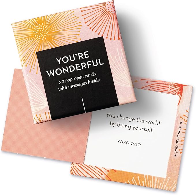 Compendium ThoughtFulls Pop-Open Cards — 4-Pack of You're Awesome, You Matter, You're Wonderful, Yay You —120 Pop-Open Cards, Each with a Different Message Inside
