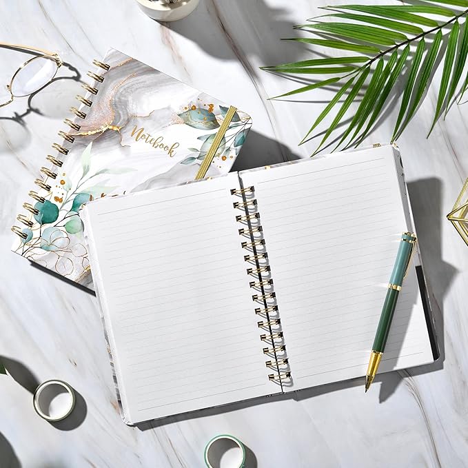 Ruled Journal/Notebook - Lined Journal with Premium Thick Paper, College Notebook/Journal, 8.5" X 6" with Exquisite Inner Pocket, Strong Twin-Wire Binding, Waterproof Hardcover for Office, School