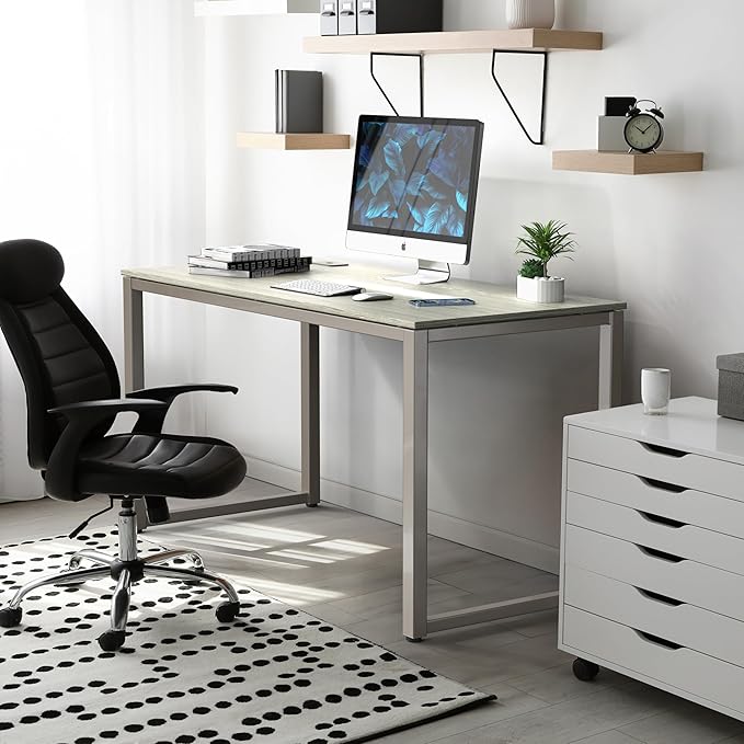 SHW Artwork Office 48-Inch Computer Desk, Maple