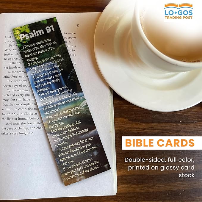 Psalm 91 - The Lord is My Refuge | Pack of 50 | Bookmarks About Protection for First Responders, Policemen, Firefighters, EMS Paramedics, Military, National Guard