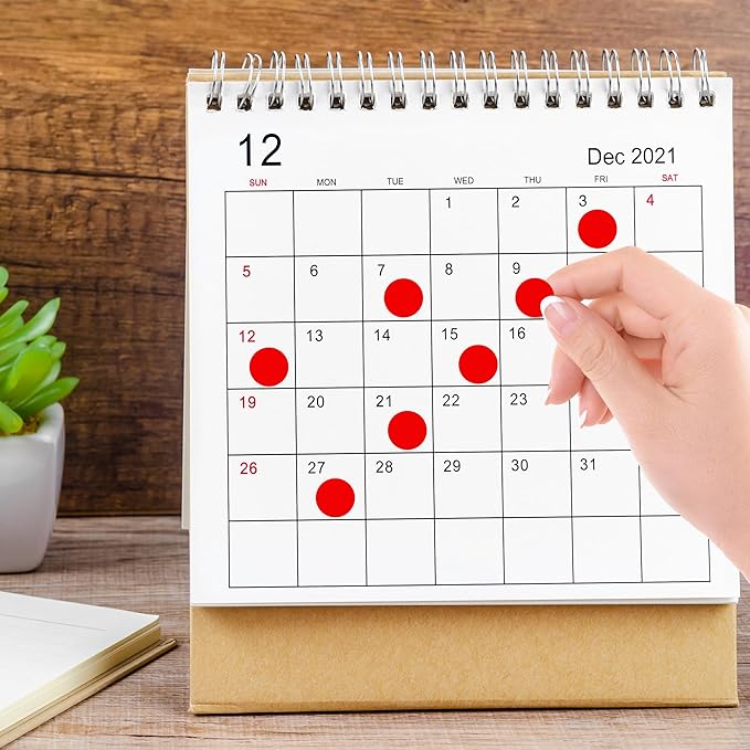 PARLAIM 10 Rolls 3/4" Dot Stickers, 10000 Pack Round Color-Code Circle Labels, Red Sticker for Color Coding