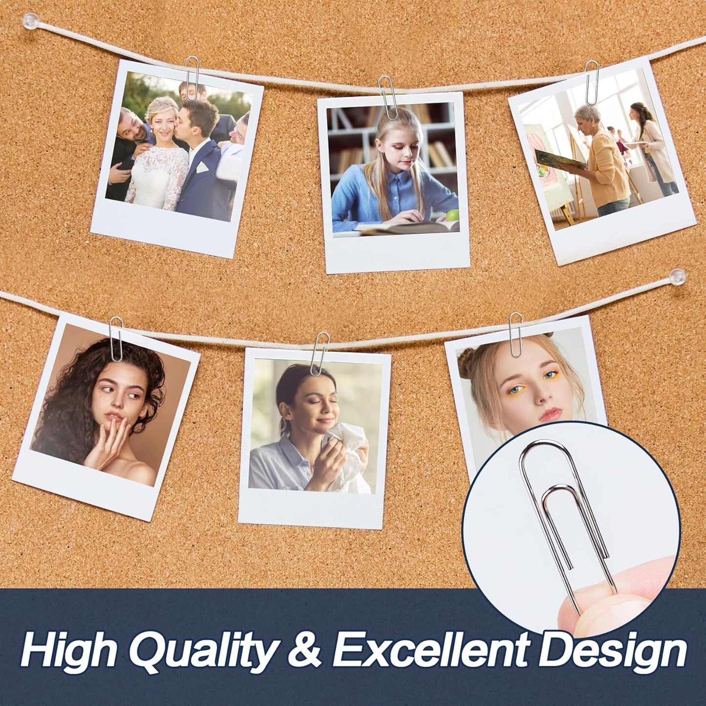 Deli Jumbo Paper Clips Smooth, 1000 Large Paper Clips, 10 Boxes of 100 Each, Silver