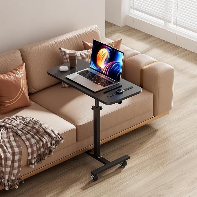 multifunctional Wooden Laptop Treadmill Desk with 2 cooling fan.Rolling Laptop Workstation Stand Cart Desk for Laptops, Books, Tablets, and Art, Made for Sofa,Treadmill,car,Bed,Chair,or Standing