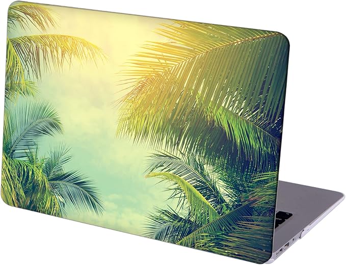 Case Compatible with MacBook MacBook Air 13 inch, Hard Protective Shell with Keyboard Cover ( A1369 A1466, 2010-2017 Release) - Palm Tree Against Blue Sky